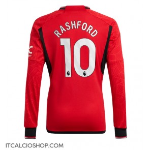 Manchester United Marcus Rashford #10 Prima Maglia 2023-24 Manica Lunga